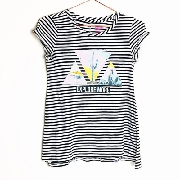 EUC Epic Threads Striped Graphic Tee XL JR - Picture 1 of 5